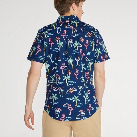 Chubbies The One Man Wolf Pack Friday Shirt The Neon Lights Medium NWT - Picture 3 of 11